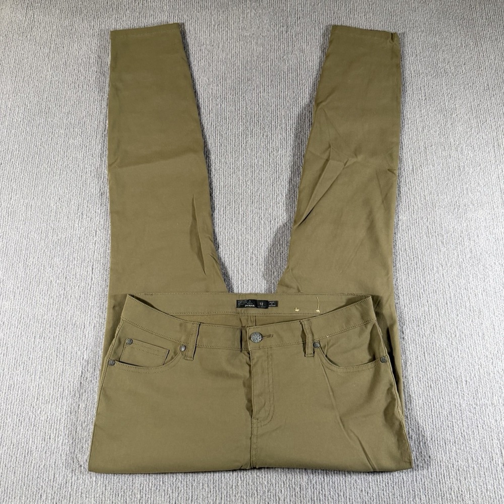 PrAna Pant Tall Inseam Pants Womens 12x31 Green Stretch‎ Outdoors *
